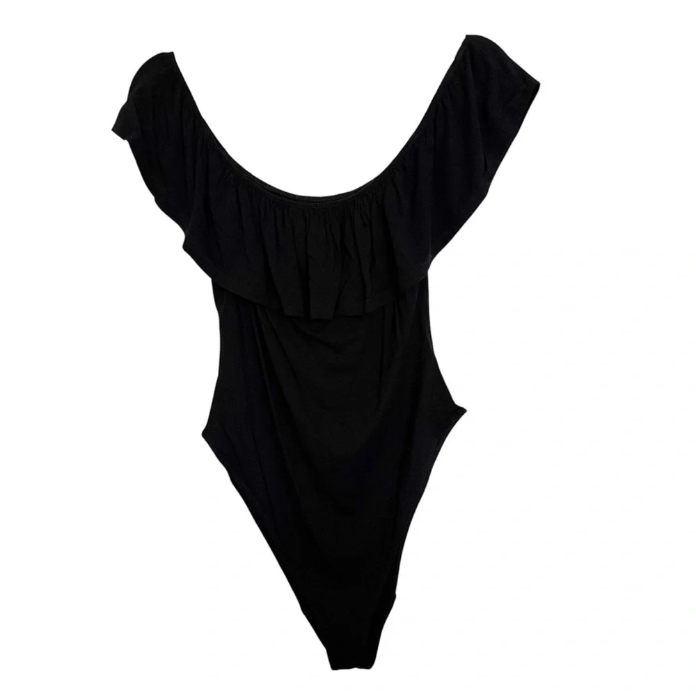 Urban Outfitters ‘Out From Under’ Off The Shoulder Ruffle Bodysuit - Picture 4 of 8